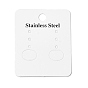 Paper Jewelry Display Cards, Earring Display Cards, Rectangle with Word Stainless Steel