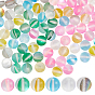 150 шт 6 цвета синтетические бусины из лунного камня, голографические бусы, окрашенные, матовые, круглые