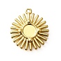 Сеттинги для кулона (кабошонов), латунь , солнце, без кадмия и без свинца, долговечный, стойки покрытие