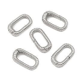 Shegrace Messing-Federtorringe, Twisted-Rechteck, Bleifrei und Cadmiumfrei und Nickel frei