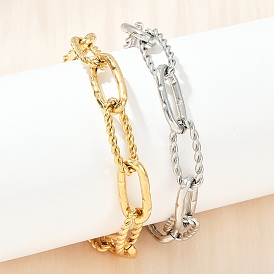 304 браслеты-цепочки из нержавеющей стали со скрепками для женщин и мужчин