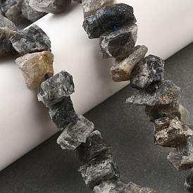 Природные лабрадорита бисер нитей, необработанный грубый камень, самородки