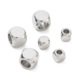 304 Stainless Steel Spacer Beads, Cube, Tarnish Free