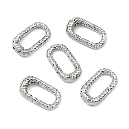 Shegrace Messing-Federtorringe, Twisted-Rechteck, Bleifrei und Cadmiumfrei und Nickel frei