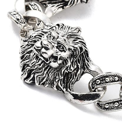 Retro Alloy Lion Link Chain Bracelets for Women Men