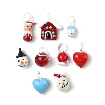 Рождество ручной работы Lampwork подвески