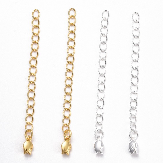 Brass Chains Extender, with Rose Charms