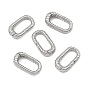 SHEGRACE Brass Spring Gate Rings, Twisted Rectangle, Lead Free & Cadmium Free & Nickel Free