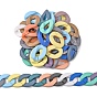 Opaque Spray Painted Acrylic Linking Rings, Quick Link Connectors, for Curb Chains Making, Unwelded, Twist