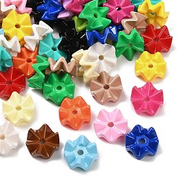 Непрозрачные акриловые бусины, волнистый край