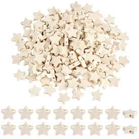 180 pcs cuentas de madera, estrella