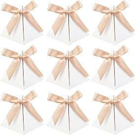 Бумажная шкатулка, с полиэфирной лентой, треугольные