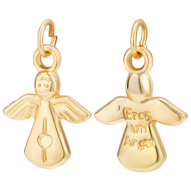 30Pcs Alloy Pendants, Long-Lasting Plated, with Jump Ring, Angel