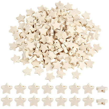 180 pcs cuentas de madera, estrella