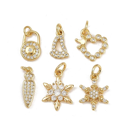 Латунные микро проложить кубического циркония прелести, с целью перехода в кольце, золотые