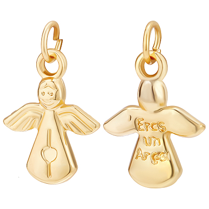 30Pcs Alloy Pendants, Long-Lasting Plated, with Jump Ring, Angel