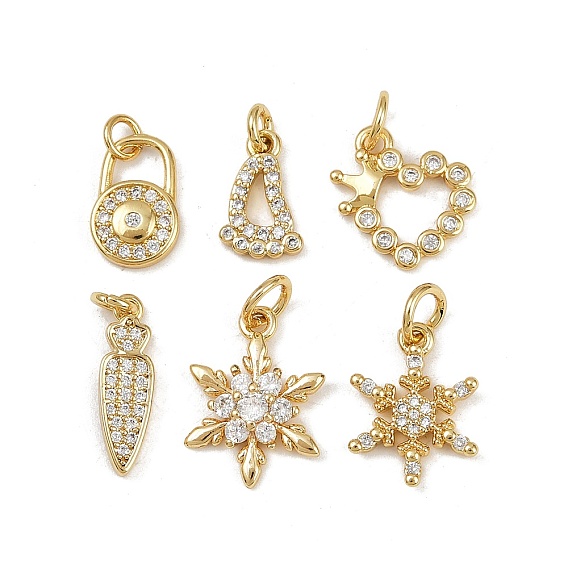 Латунные микро проложить кубического циркония прелести, с целью перехода в кольце, золотые