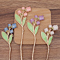 Ancient Style Alloy Hair Stick Finding, for DIY Jewelry Accessories, Flower
