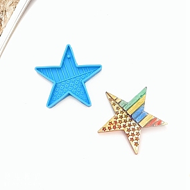 Звезда с подвеской в виде флага США силиконовые формы, формы для литья смолы, для изготовления уф-смолы и эпоксидной смолы