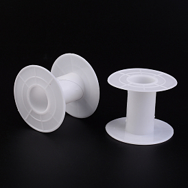 Bobines de plastique, roue, blanc, 55x46mm, Trou: 21mm