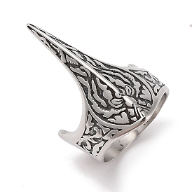 Viking 304 Stainless Steel Eagle Beak Finger Rings for Mens Womens