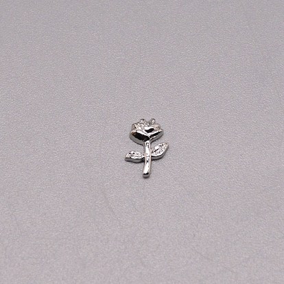 Flower Alloy Cabochons, 3D Charms Fillers Accessories, for Women Nail Art Decoration