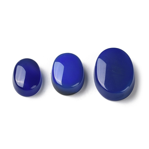 Природные кабошон агата, окрашенная и подогревом, овальные