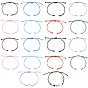40Pcs 8 Colors Waxed Polyester Cord Bracelets Making, with 304 Stainless Steel Jump Rings