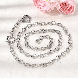 6мм 201 Текстурированные цепочки из нержавеющей стали, унисекс, не тускнеет