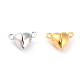 Alloy Magnetic Clasps with Loops, Heart