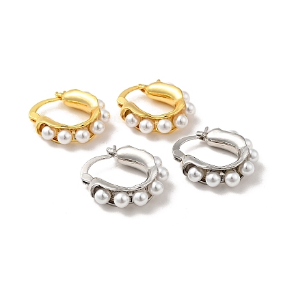 Толстые серьги-кольца с искусственным жемчугом, стеллаж для латунных украшений для женщин