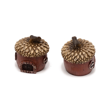 Nuts House Shape Resin Model Ornaments, for Home Outdoor Garden Accessories Display Decoration