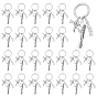 Alloy Keychains, with 304 Stainless Steel Rings