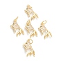 Латунные микропаве прозрачные подвески с фианитом, долговечный, с целью перехода в кольце, рыба