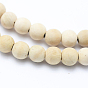 Natural Wood  Beads Strands, Round, Dyed