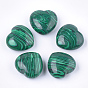 Perles synthétiques malachite, pas de trous / non percés, cœur