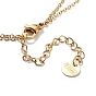 Golden 304 Stainless Steel Cable Chains Double Layer Necklace, with Cubic Zirconic Charms