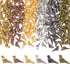 180 шт 6 цвета бусины из сплава тибетского стиля, птица