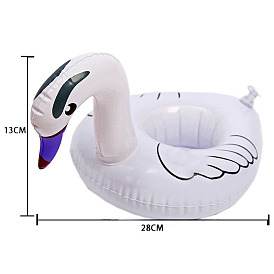 Swan Shaped PVC Swim Ring, for Doll Summer Party Accessories Supplies