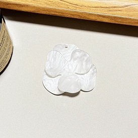 3 подвески из акрила с цветочным узором