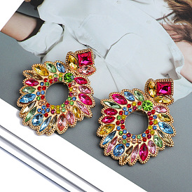 Bohemian Crystal Earrings for Women - Colorful and Transparent Fashion Jewelry with High-end Appeal
