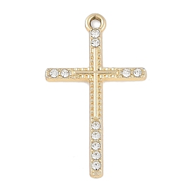 Alloy Rhinestone Pendants, Cross