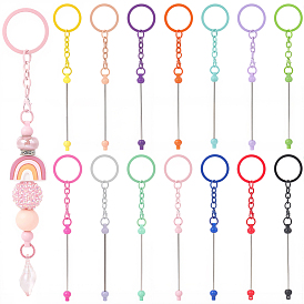 28 шт. 14 брелоки-подвески из сплава и пластика разных цветов, брелок для ключей с бусинами