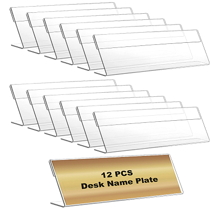 12шт. акриловый держатель для визитных карточек, прямоугольные