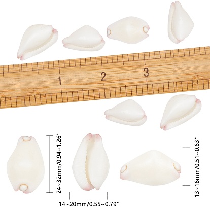 Perles de coquillage cauri naturelles, perles non percées / sans trou