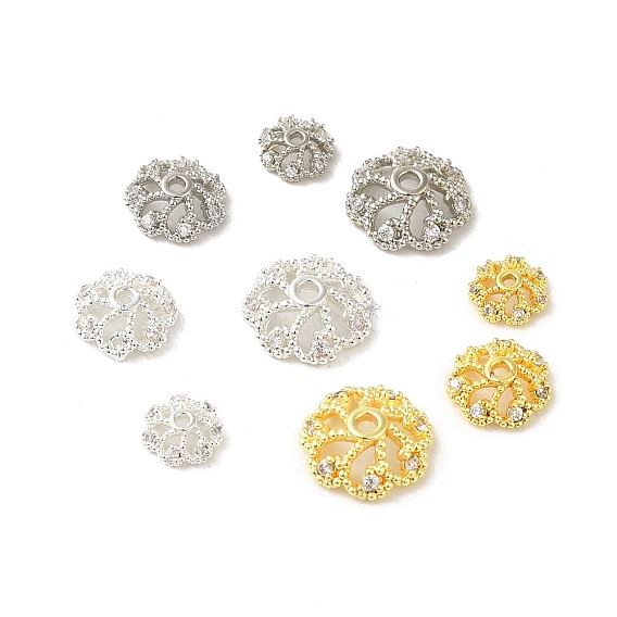 Покрытие стойки, колпачки из латунных бусин, с четким кубического циркония, долговечный, без свинца и без кадмия, цветок