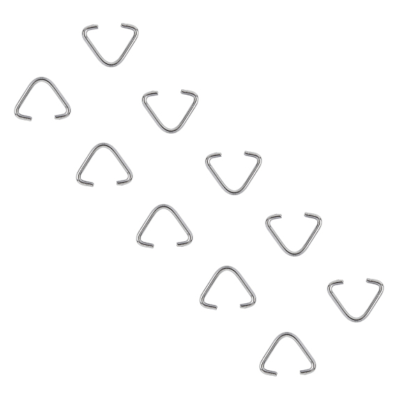304 Stainless Steel Triangle Rings, Buckle Clasps, Fit For Top Drilled Beads, Webbing, Strapping Bags