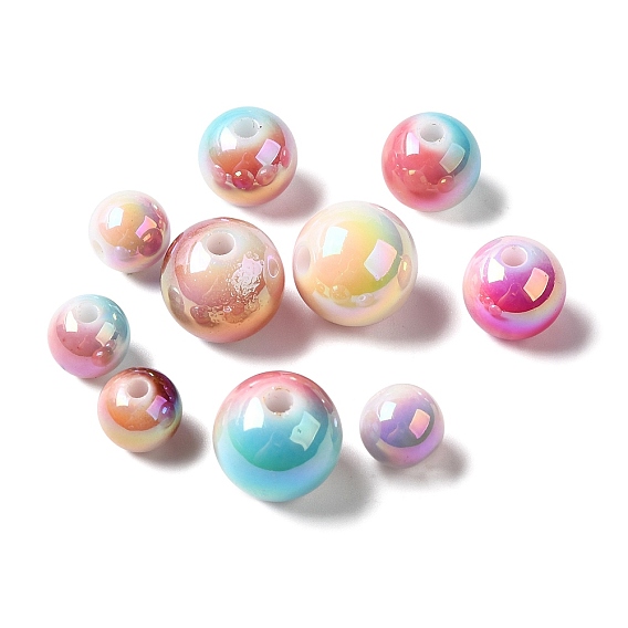 Uv акриловые покрытия бусины, AB цвет, круглые