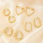 Элегантные латунные серьги-кольца для девочек, ежедневные праздничные украшения, золотые