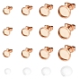 DIY Stud Earring Making Kits, with 304 Stainless Steel Stud Earrings Findings and Transparent Glass Cabochons